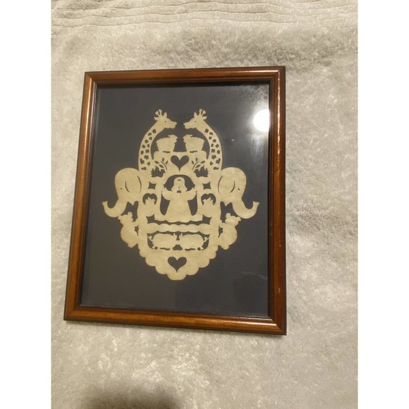 Noah’s Ark Papercutting Wall Art Framed - Picture 1 of 5